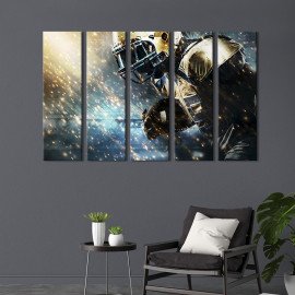 Картина Гравець в американський футбол у стильній формі 87x50 см (490-51)