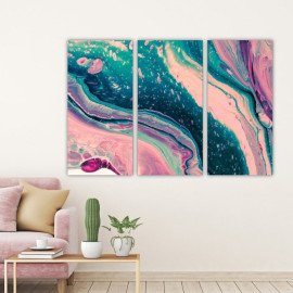 Картина Триптих Барвистий мармур 156x100 см (M3_XL_359)