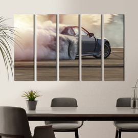 Картина Дрифт спортивного авто 87x50 см (1310-51)