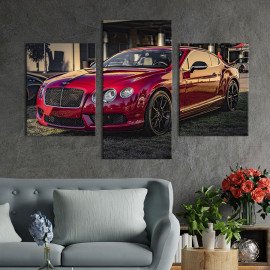 Картина на полотні Червоний Bentley continental gt 66x40 см (113-32)