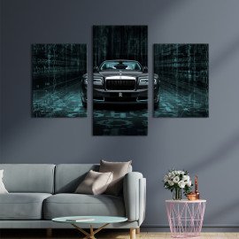 Картина Статусний автомобіль Rolls-Royce Wraith 66x40 см (1395-32)