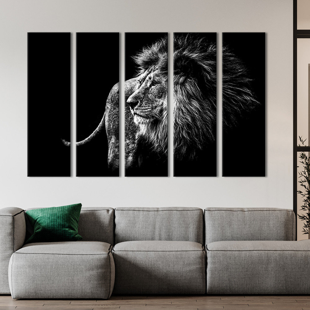 Картина Старий мудрий лев 87x50 см (160-51)