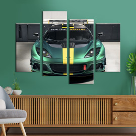 Картина Яскравий автомобіль Lotus Evora 89x56 см (1347-42)