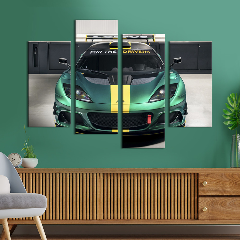 Картина Яскравий автомобіль Lotus Evora 129x90 см (1347-42)