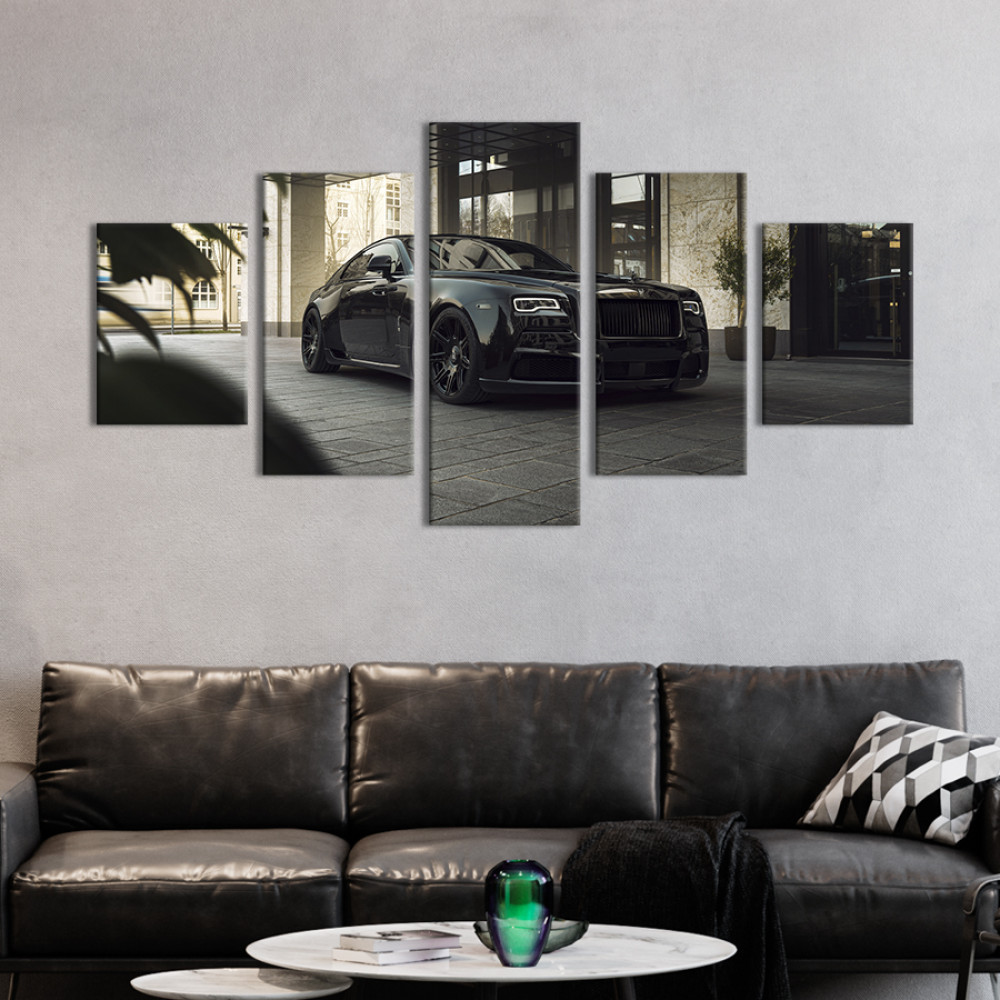 Картина Ефектний чорний Rolls-Royce Wraith 112x54 см (1399-52)