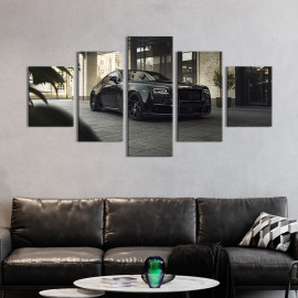 Картина Ефектний чорний Rolls-Royce Wraith 112x54 см (1399-52)