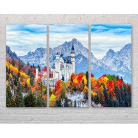Картина Замок Нойшванштайн - перлина Німеччини 78x48 см (M3_M_507)