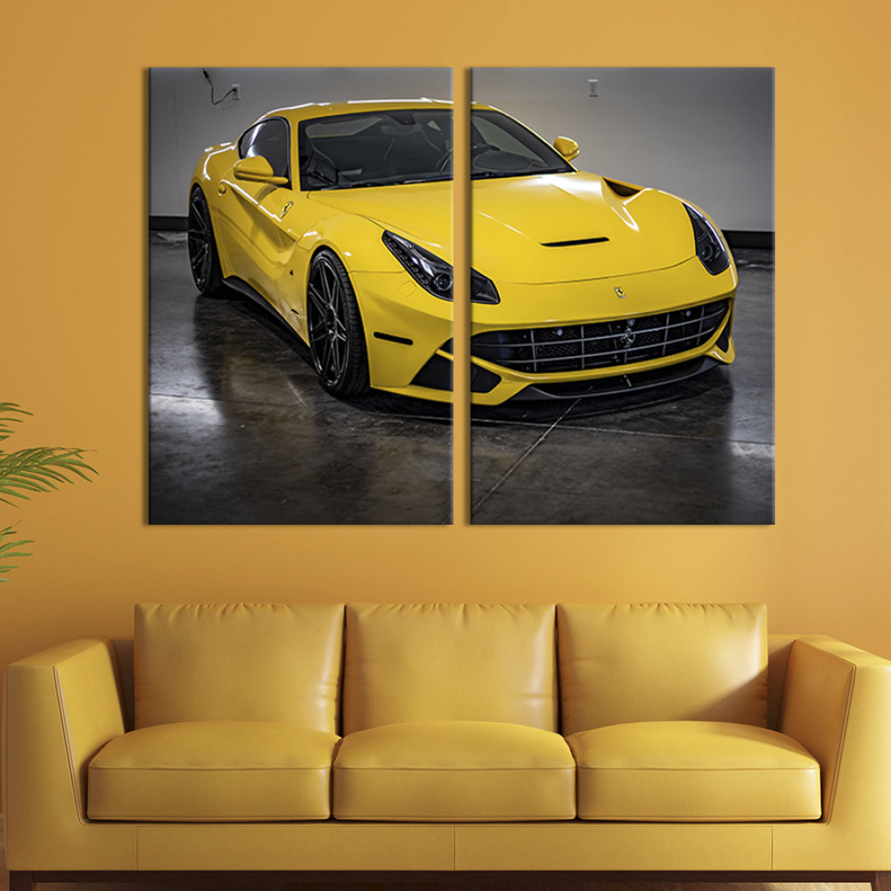 Картина Жовтий Ferrari 111x81 см (122-2)