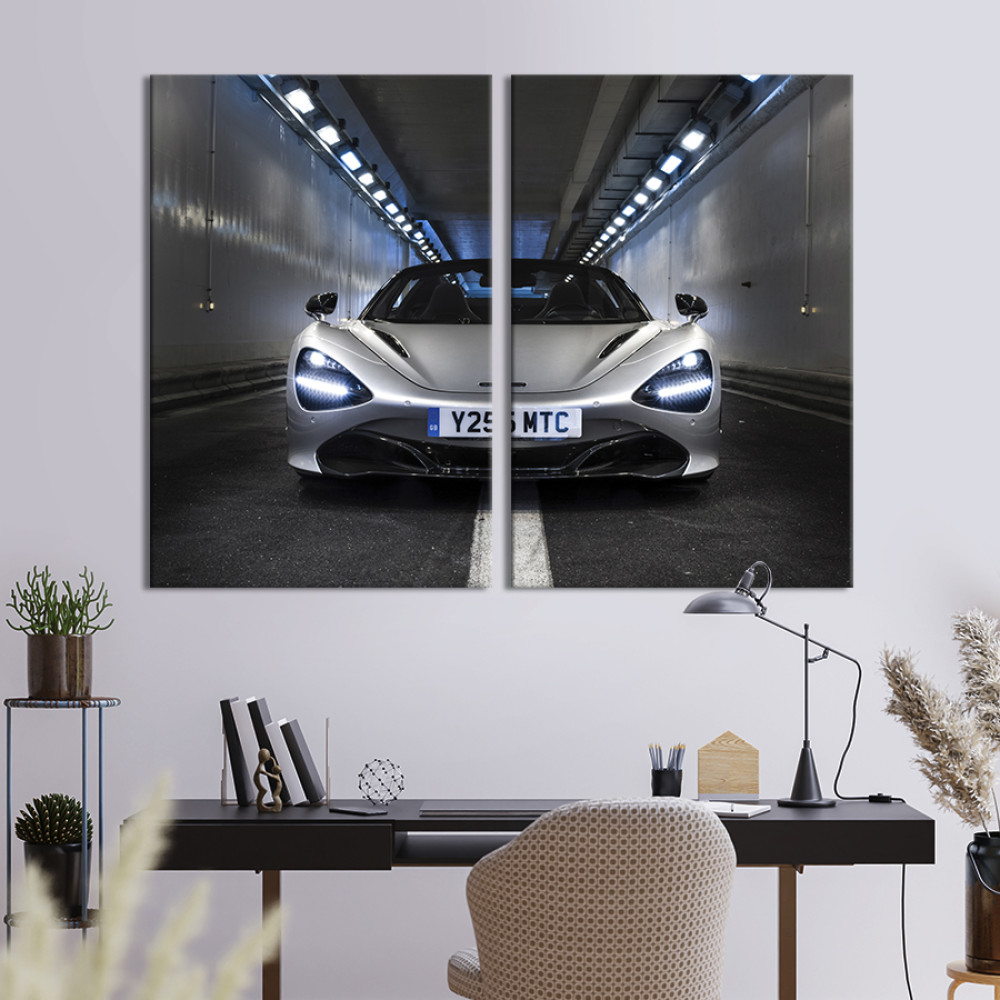 Картина Стильний сріблястий McLaren 720S 111x81 см (1362-2)