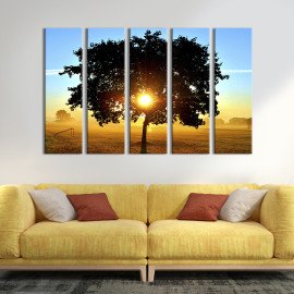 Картина Сонце в центрі крони дерева 87x50 см (557-51)