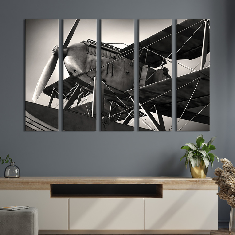 Картина Раритетний літак 87x50 см (92-51)