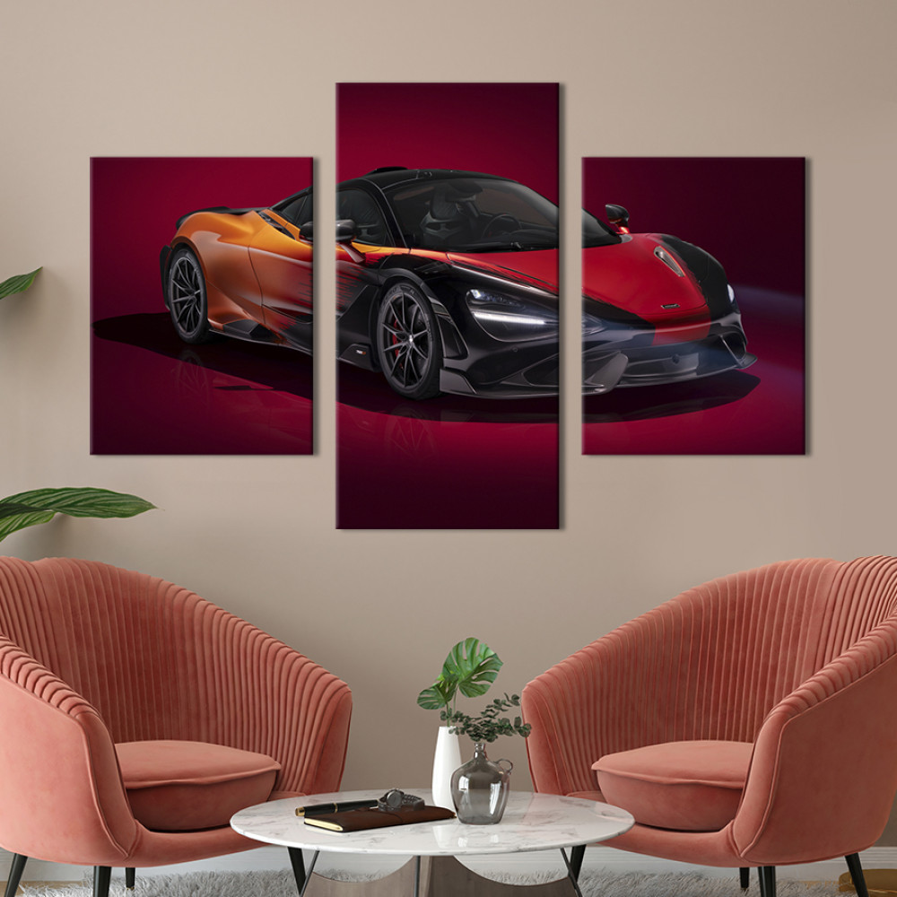 Картина Модний суперкар McLaren 765LT 66x40 см (1389-32)