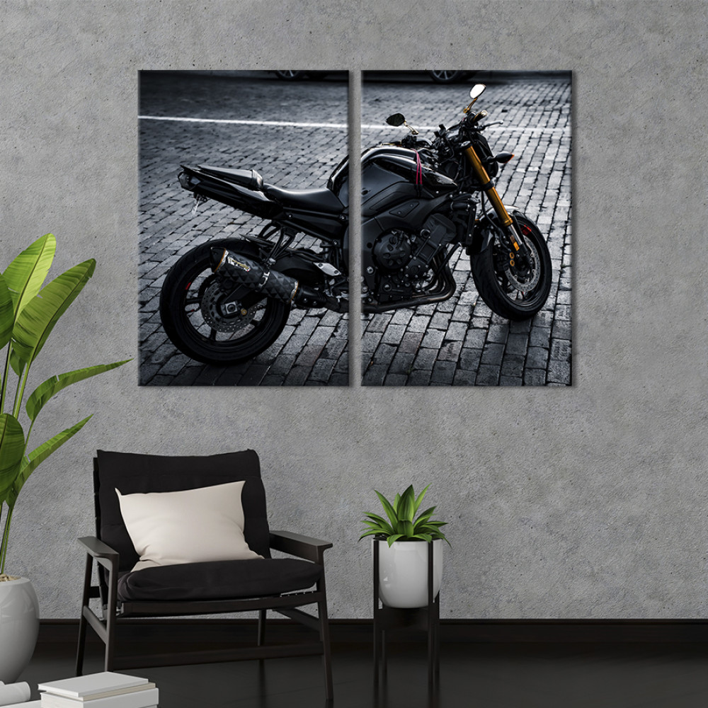 Картина Потужний байк Yamaha FZ1 71x51 см (1379-2)