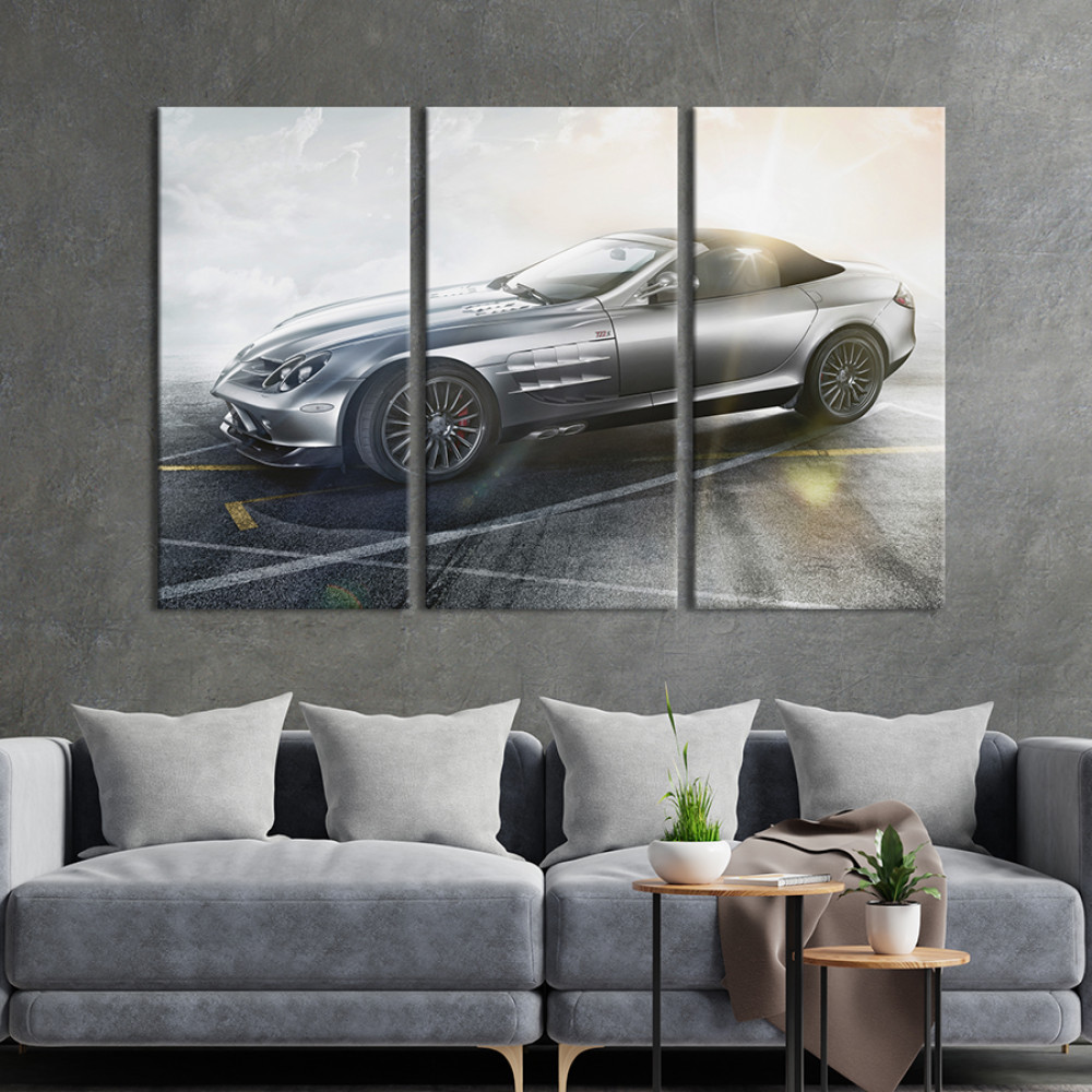 Картина Елітний автомобіль Mercedes-Benz SLR McLaren 78x48 см (1367-31)