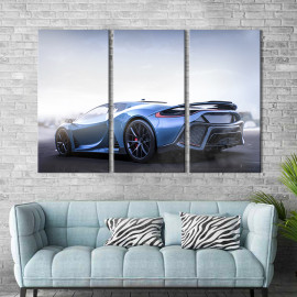 Картина Лазурна гоночна машина 78x48 см (120-31)