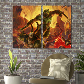 Картина Герой гри Doom 71x51 см (1472-2)