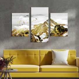 Картина Абстрактна золота гора 66x40 см (639-32)