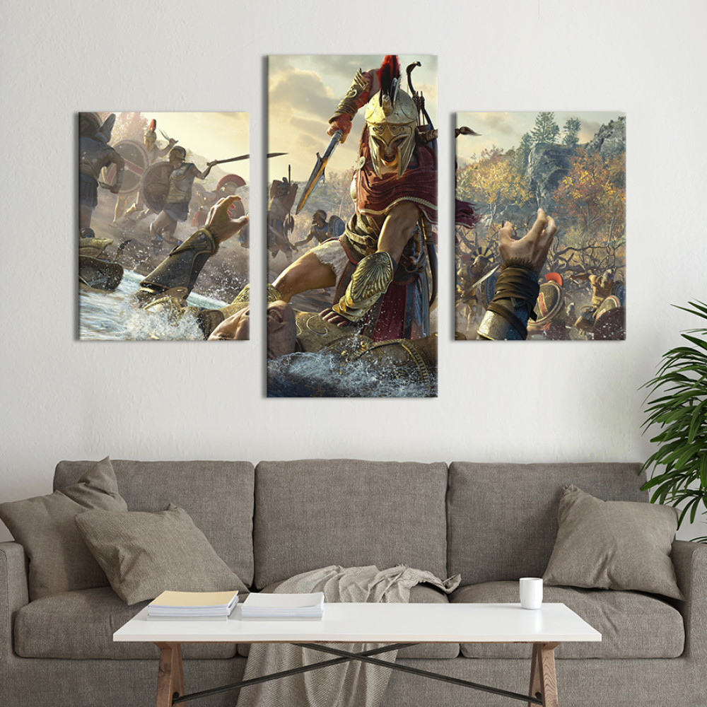 Картина Алексіос - герой гри Assassin's Creed: Odyssey 141x90 см (1496-32)