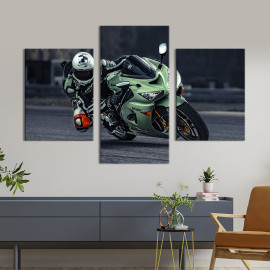 Картина на полотні Швидкий Kawasaki Ninja 66x40 см (121-32)