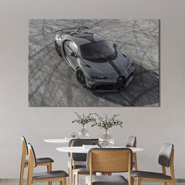 Картина Спортивний автомобіль Bugatti Chiron Pur Sport 51x34 см (1297-1)
