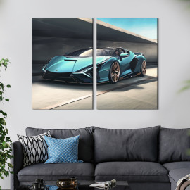 Картина Вишуканий автомобіль Lamborghini Sian Roadster 71x51 см (1274-2)