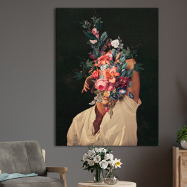 Картина Люди - Дівчина з букетом 50x38 см (P0461)