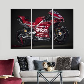 Картина Червоний мотоцикл Ducati 78x48 см (1314-31)