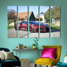 Картина Ексклюзивний червоний Bugatti Divo Lady Bug 87x50 см (1307-51)
