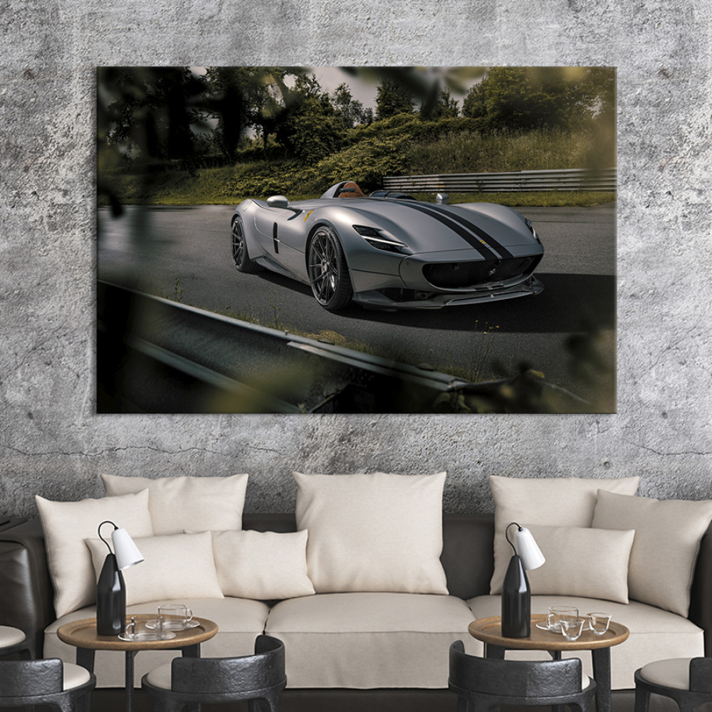 Картина Сіра Ferrari Monza SP 51x34 см (1266-1)