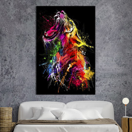 Картина в офіс Яскравий абстрактний тигр 51x34 см (2art_108)