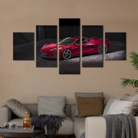 Картина Розкішний автомобіль Chevrolet Corvette C8 112x54 см (1256-52)