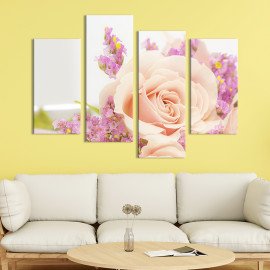 Картина Букет з трояндою 89x56 см (213-42)