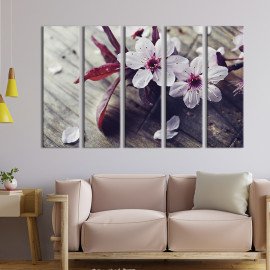 Картина Ароматні квіти сакури 87x50 см (232-51)