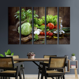 Картина Гарний овочевий натюрморт 87x50 см (279-51)