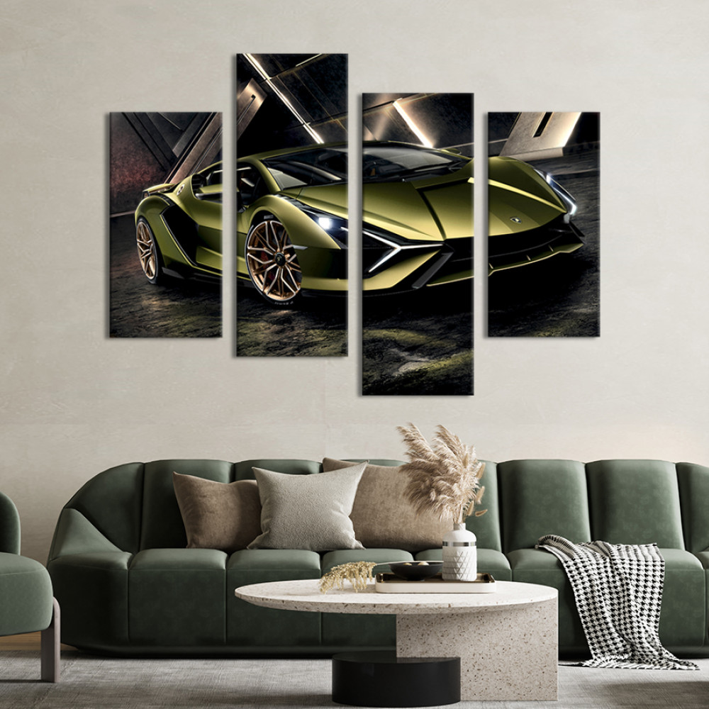 Картина Знаменитий бренд авто Lamborghini 129x90 см (1338-42)