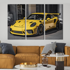 Картина Жовтий Porsche 78x48 см (112-31)