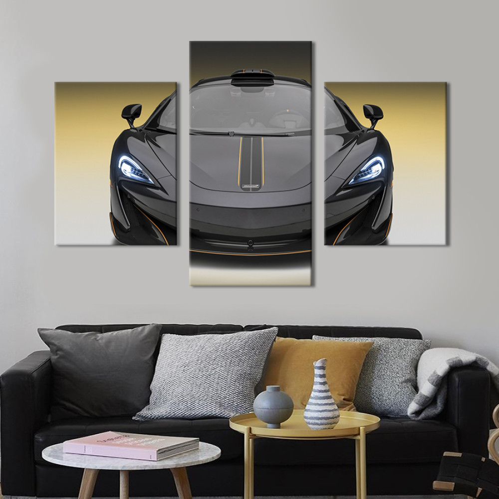Картина Розкішний чорний McLaren 600LT 66x40 см (1350-32)