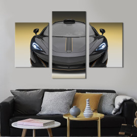 Картина Розкішний чорний McLaren 600LT 66x40 см (1350-32)