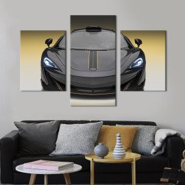 Картина Розкішний чорний McLaren 600LT 66x40 см (1350-32)