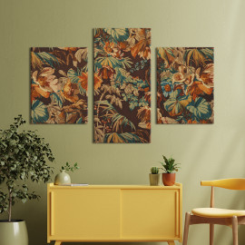 Картина триптих Красива квіткова палітра 66x40 см (805-32)