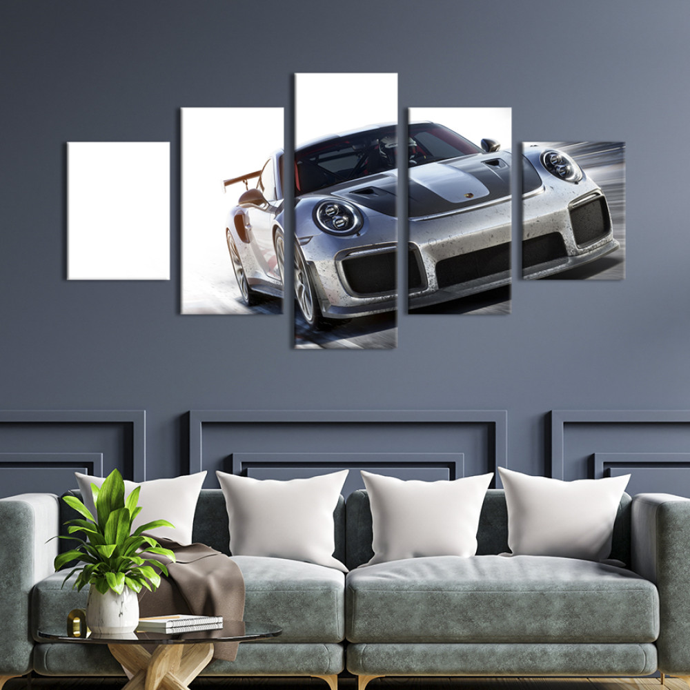 Картина Стильний сірий Porsche 911 GT2 RS 112x54 см (1285-52)
