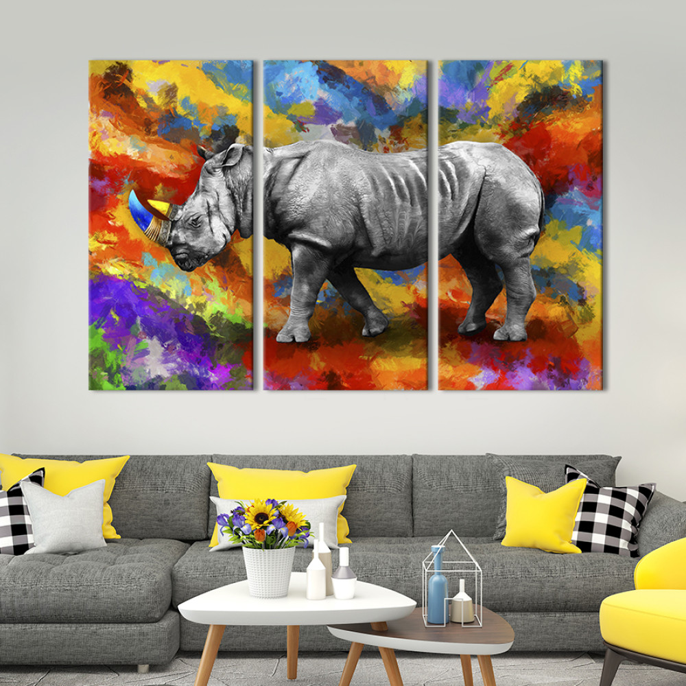 Картина Великий африканський носоріг 78x48 см (200-31)