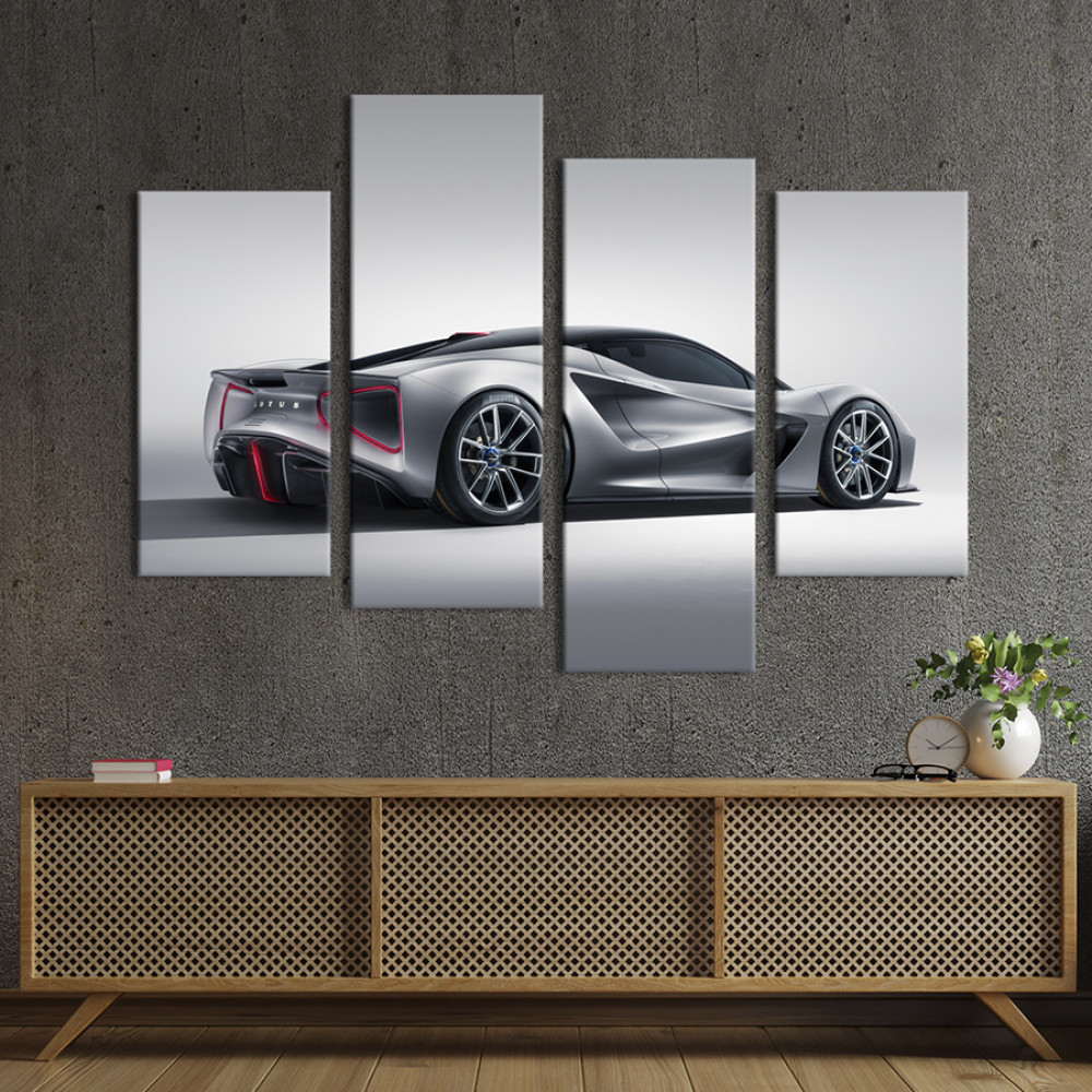 Картина Спорткар Lotus Emira в сірому кольорі 149x106 см (1348-42)