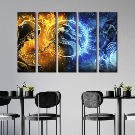 Картина Mortal Kombat: Скорпіон і Саб-Зіро 87x50 см (1507-51)