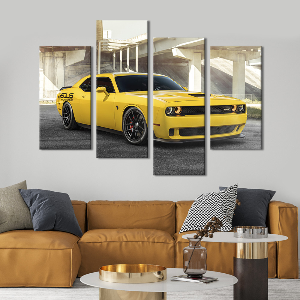 Картина Стильний Dodge Challenger 129x90 см (1312-42)