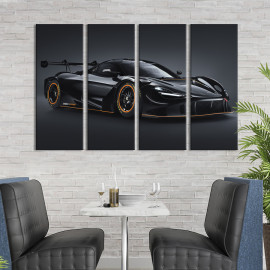 Картина Авто McLaren 720S в чорному кольорі 89x53 см (1354-41)