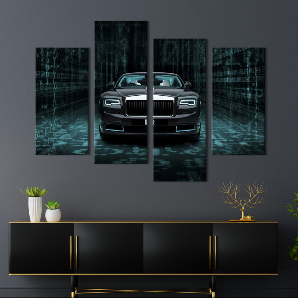 Картина Елітний автомобіль Rolls-Royce Wraith 89x56 см (1395-42)
