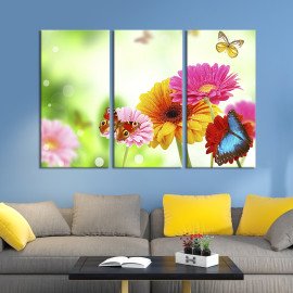 Картина Метелики та квіти 78x48 см (258-31)