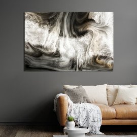 Картина абстракція картина для офісу Сіро-чорний серпанок 51x34 см (1034-1)