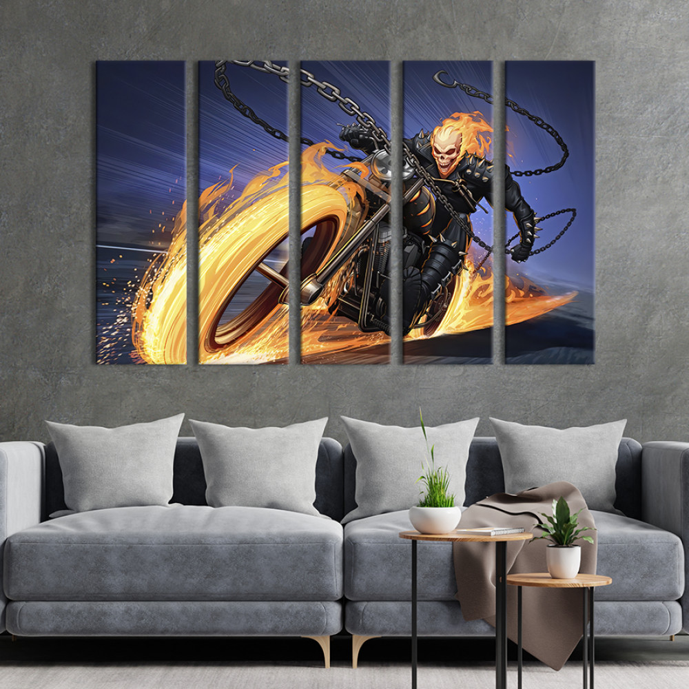 Картина Герой Марвел Примарний гонщик 132x80 см (713-51)